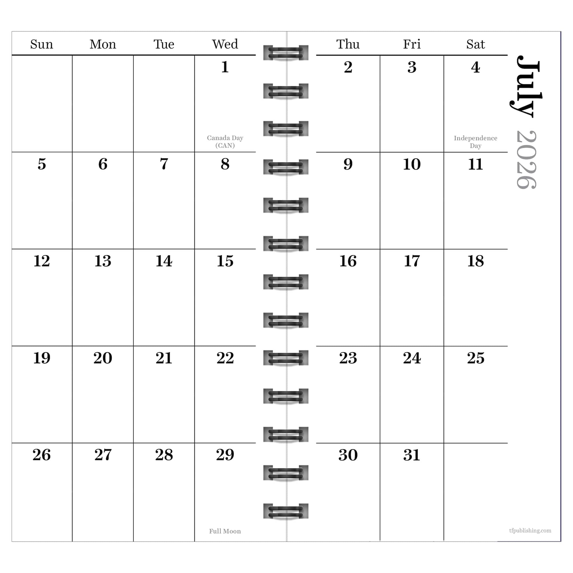TF Publishing Lavendar Small 2026-27 Weekly Monthly Planner